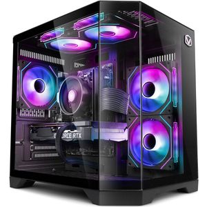 Vibox PC Gaming • AMD Ryzen 5 5500 4,2GHz • RTX 3050 16GB • 32GB RAM • 1TB NVMe SSD • Windows 11 • WiFi • Zwart