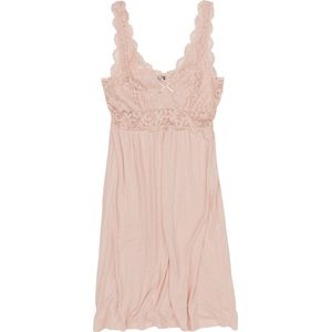 By Louise Slipdress Dames Neglige Met Kant Roze - Maat XXL