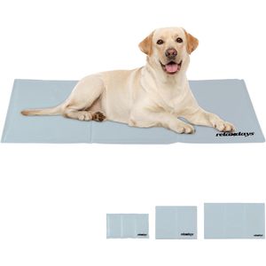 Relaxdays koelmat hond - katten & honden - verkoelende hondenmat - koeldeken - met gel - 60 x 100 cm
