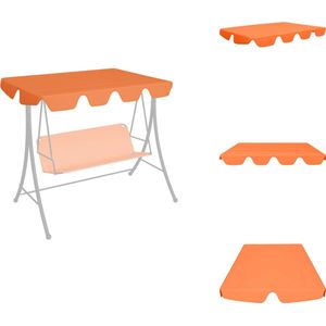 vidaXL Luifel - Luifels - Overkapping - Overkappingen - Vervangingsluifel voor schommelbank 150/130x105/70 cm oranje
