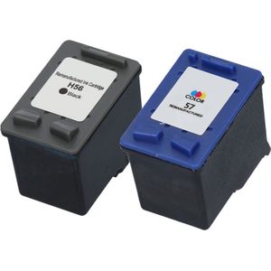 Huismerk geschikt voor HP 56 / 57 XL inktcartridges - Geschikt voor OfficeJet 4212 - 4215 - 4255 - 5150 - Photosmart 7260 - 7960