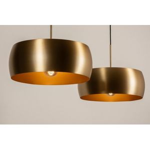 Lumidora Hanglamp 74647 - 2 Lichts - E27 - Goud - Messing - Metaal
