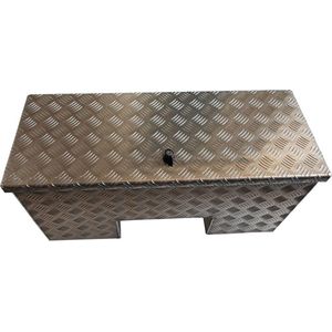 DE HAAN BOX IN - 800x361x400 mm - waterdichte en stofdichte aluminium traanplaat disselkist - voorzien van vlinderslot