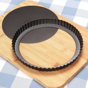 Non-stick taartvorm quichevorm met hefbodem - bakpan voor fruitcake - blikken vorm voor taart en quiches - pitvorm ronde bakvorm - tartelette vormpjes - taartbodemvorm (30 cm) .
