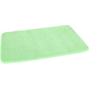 Groene sneldrogende badmat 40 x 60 cm rechthoekig - Sneldrogende badkamermat - Badmatten - Badkamerkleedje