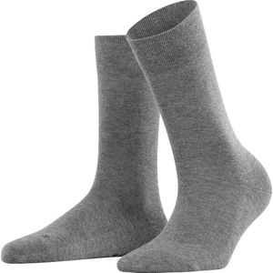 FALKE Sensitive London comfort band, geschikt voor diabetici duurzaam katoen sokken dames grijs - Maat 35-38