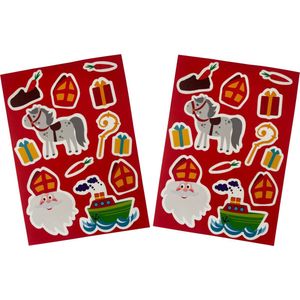 3BMT® Sinterklaas Decoratie - Versiering - Raamstickers Sinterklaas - Herbruikbaar - Set van 24