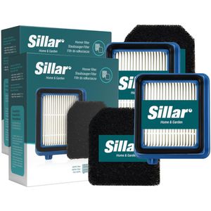 Sillar stofzuiger filterset, HEPA filter 2 stuks + schuimfilter 2 stuks, afwasbaar, stofzuiger vervangers voor Electrolux Well Q6 Q7 Q8
