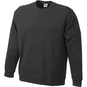 James and Nicholson Unisex Basic Sweatshirt (Zwart)