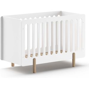 Babybed Nynke Wit - MDF Massief grenen - Hoogte 0 cm