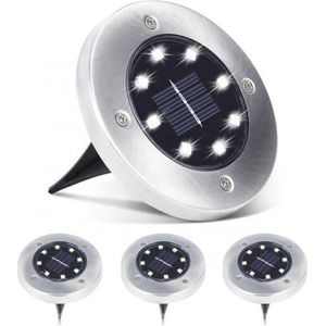 4x Tuinspot Voor Buiten - Zonne-Energie - Grondspots LED Voor Buiten - Prikspot - Grondspots buiten - Spots Buiten