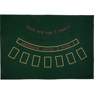 Longfield Games Black Jack kleed Groen vilt kaartspel Afm. 130 x 90 cm. Dikte vilt 3 mm.