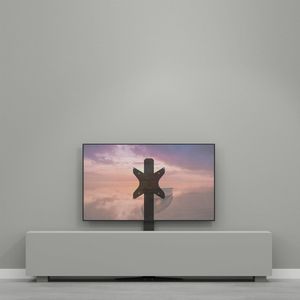 Cavus Hybrid 120B - Tv Muurstandaard - Televisie ophangen zonder boren - Geschikt tot 65 Inch televisie t/m 25 kg - VESA 300x300