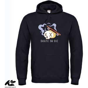 Skate or Die #3 - Unisex Hoodie - S - Zwart