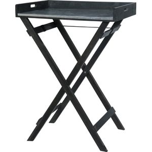 Kebo Oppottafel - Acaciahout - Opklapbaar - 70x50x90cm Zwart