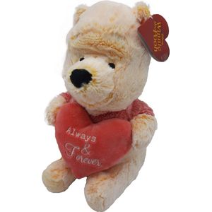 Disney Winnie The Pooh / Winnie De Poeh - Beer met Hart - Pluche Liefdes Knuffel - Teddybeer - Knuffelbeer - 27 cm