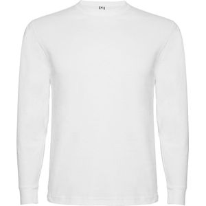 Wit Effen t-shirt lange mouwen model Pointer merk Roly maat L