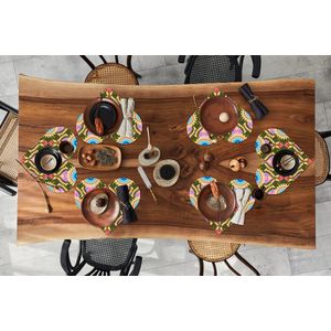 Onderleggers - Placemats - Placemats hartje - Design - Orient - Retro - 6 stuks