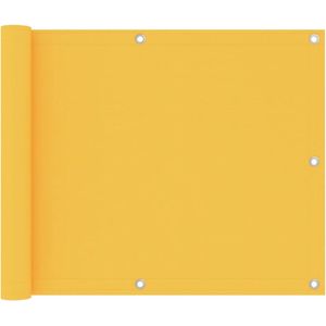 vidaXL - Balkonscherm - 75x500 - cm - oxford - stof - geel