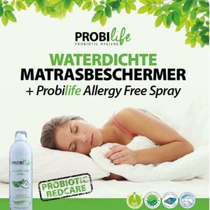 Probiotic bedcare pakket - Second Skin matrasbeschermer 140x200 + Probilife allergy Free Spray - allergenen spray