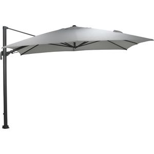 Hawaii Big Pole II parasol - 350x350 cm - carbon black - royal grijs