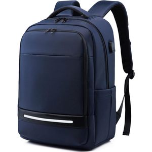 Laptop Rugzak 7 Inch Waterdichte Zakelijke Reizen Werk Computer Rugzak Tas Met USB Opladen Poort, Anti-Diefstal College Schooltas, Blauw