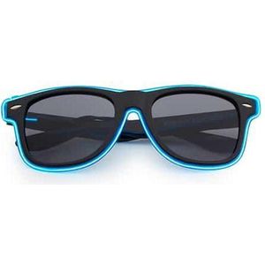 Freaky Glasses® - lichtgevende bril - Zonnebril - LED brillen - Feestbril - Party - Festival - Rave - neon blauw