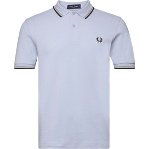 Fred Perry - Polo M3600 Lichtblauw V02 - Slim-fit - Heren Poloshirt Maat M