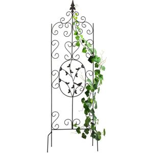 trellis metaal - 122 x 34,5 cm - klimplanten - zwart
