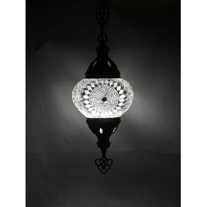 Oosterse mozaïek hanglamp - Turkse lamp - Wit