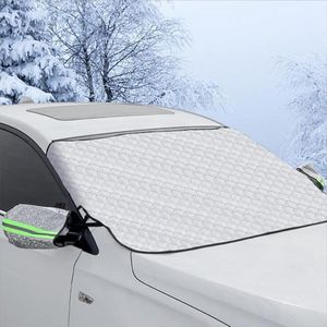 Ultra Dikke Winter Voorruit Hoes Auto - Anti-IJs Auto Voorruit Cover - Opvouwbare Voorruit Cover - Antivrieshoes Met Spiegelhoes - Past Op de Meeste Auto's