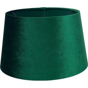 Lucy’s Living Luxe Velvet Lampenkap VENICE Groen - ø 33 x H 20 cm - E27 Fitting -lamponderdelen - verlichting – tafellamp - woonaccessoires - wonen