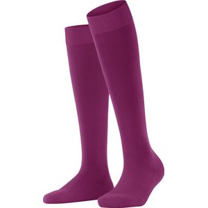 FALKE ClimaWool verstevigde kniekousen zonder patroon zeer ademend warm droog milieuvriendelijk met glans elegant Duurzaam Lyocell Maagdelijke Wol Roze Dames sokken - Maat 37-38