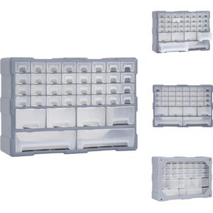 vidaXL Organiser - Organisers - Lade Organiser - Lade Organisers - Organiser met 38 lades 52x16x37,5 cm