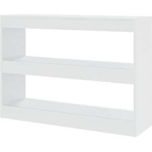Boekenkast/kamerscherm 100x30x72 cm wit