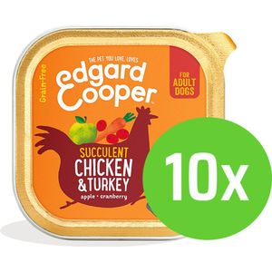 Edgard & Cooper Adult Chicken & Turkey 150 gram - 10 kuipjes