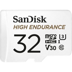 SanDisk High Endurance Monitoring microSDHC-kaart 32 GB Class 10, UHS-I, UHS-Class 3, v30 Video Speed Class Incl. SD-ad