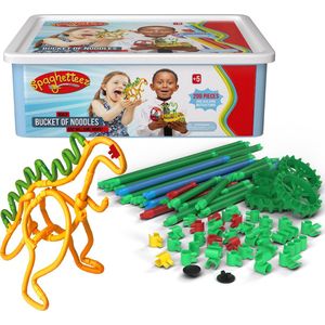 Spaghetteez - 200 Stuks Box - Flexibele Bouwstaafjes - Speelgoed 5,6,7,8 Jaar Jongens en Meisjes- Constructie Speelgoed- Montessori Speelgoed- Educatief Speelgoed