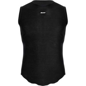 Santini Ondershirt korte mouwen Heren Zwart - Primaloft Dry S/s Baselayer - XL