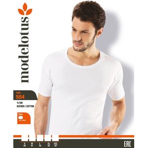 2pack Mode - Lotus Katoen - Korte Mauw - t-shirts - t shirt heren - heren t shirt - Heren Onderhemd Kleur:Wit Maat M