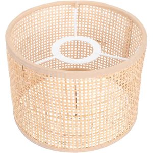 Kroonluchter lampenkap hangende hanglampafdekking rotan geweven lampenkap rotan-mand stijl geweven lampenkap voor tafellamp staande lamp hanglamp 16 x 16 x 12