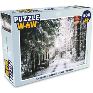 Puzzel Sneeuw - Bomen - Oostenrijk - Legpuzzel - Puzzel 500 stukjes