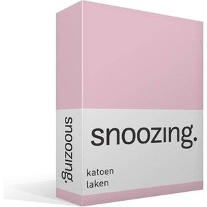 Snoozing - Laken - Katoen - Tweepersoons - 200x260 cm - Roze