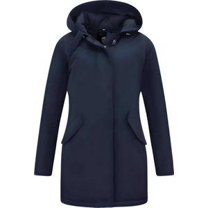 Getailleerde Winterjas met Capuchon - 280 - Blauw