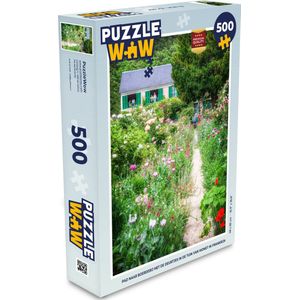 Puzzel Pad naar boerderij met de deurtjes in de tuin van Monet in Frankrijk - Legpuzzel - Puzzel 500 stukjes