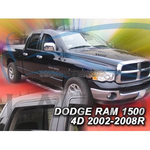 Zijwindschermen DONKER passend op Dodge Ram 1500 - 4-deurs model (type DR) bouwjaar 2002-2008 - set voor 4 deuren V + A