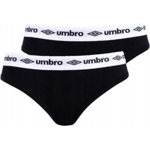 UMBRO - Ondergoed - voor Dames - Slip ( 2 pak ) Zwart - Maat XL