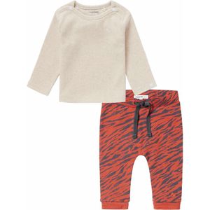 Noppies - Kledingset - 2delig - Broek Orinoco Ginger - Shirt Natal Oatmeal- Maat 68