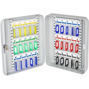 Sleuteldoos 30 toetsen 32 x 23 x 75 cm lichtgrijs - Grote Sleutelopbergkast