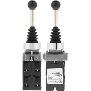 Joystick-schakelaar 4 posities 1 delige 600 V veerterugstelschakelaar 4 standen zwart.